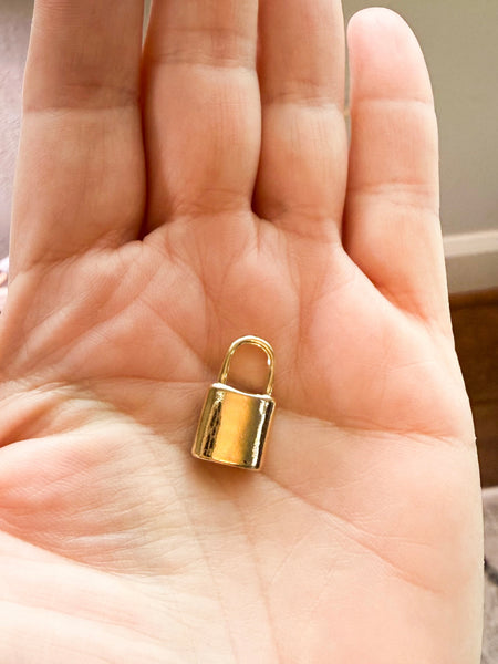 Gold Lock Charm