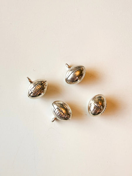 Football Charm - Silver