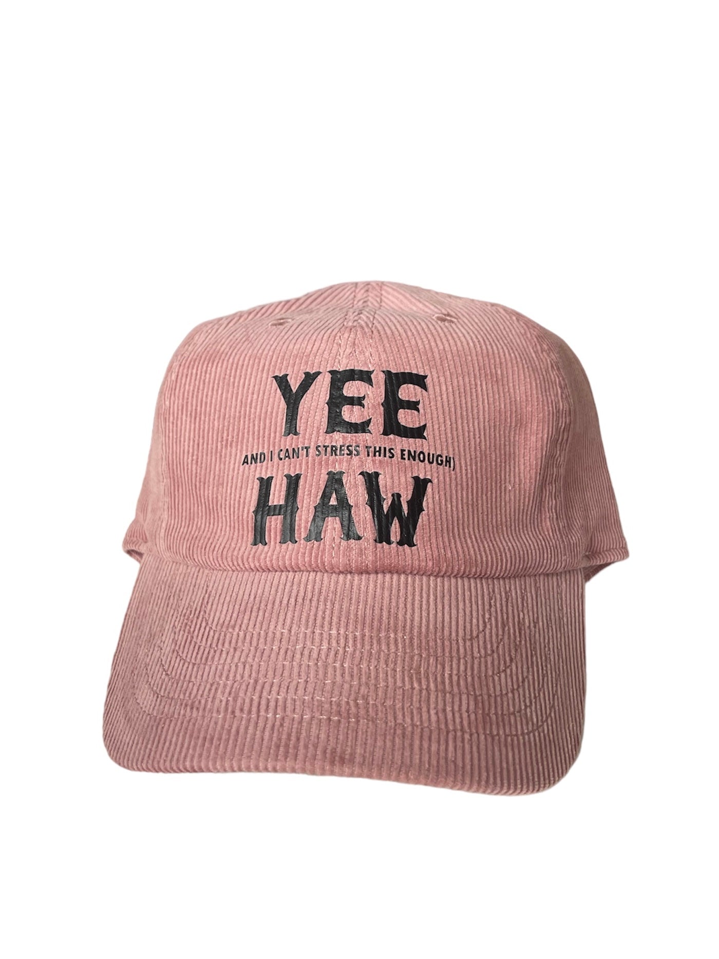 Pink Corduroy yeehaw Hat