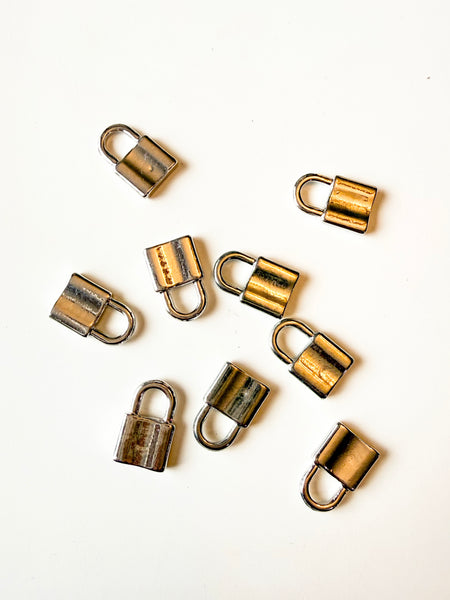 Silver Lock Charm