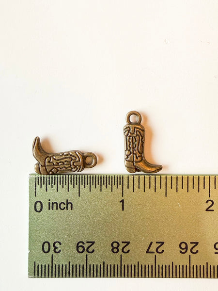 Bronze Cowboy Boot Charm