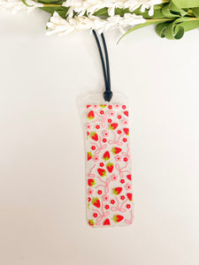 Strawberries & Bows Acrylic Bookmark