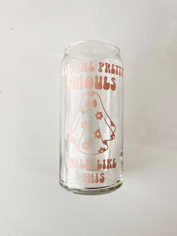 All the pretty ghouls 20 oz Can Glass