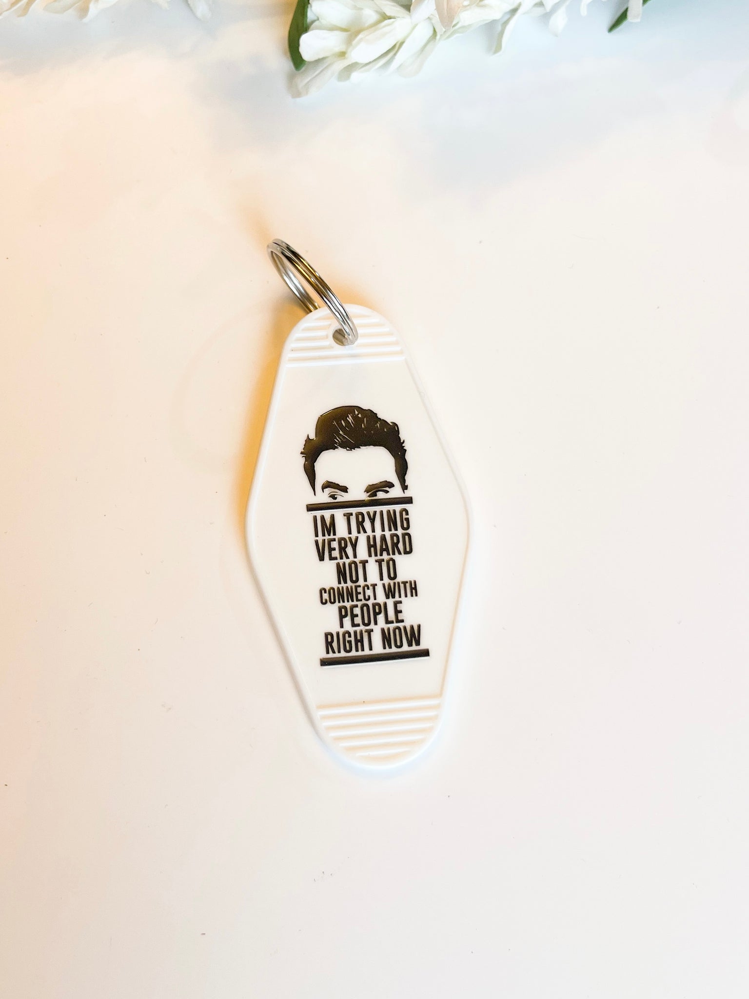 Connect with People Acrylic Motel style Keychain