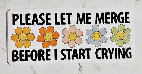 Please let me merge Bumper sticker