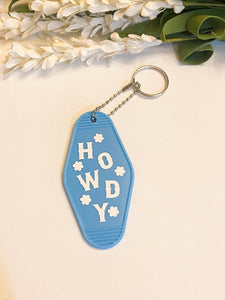 Howdy Motel style Keychain