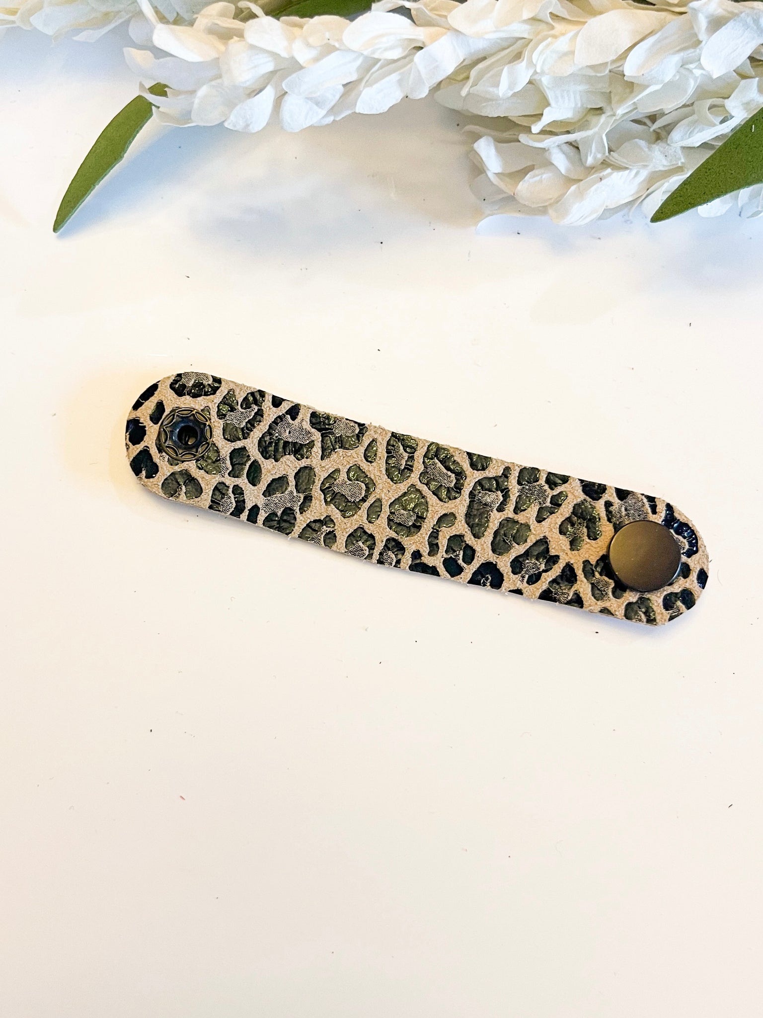 Suede Leopard Cord keeper