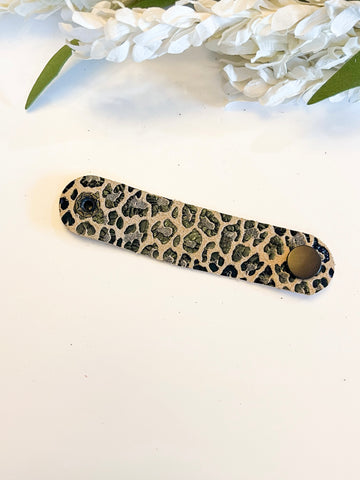 Suede Leopard Cord keeper