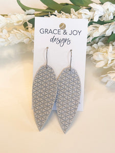 Soft Minty Blue Skinny Drop Earrings