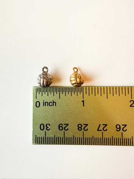 Mini Volleyball Charm - Gold or Silver color
