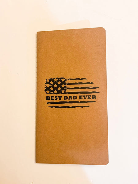 Flag best dad ever Kraft Notebook