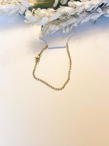 Gold Chainlink Bracelet 7.25”