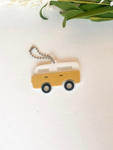 Caramel Retro Van Acrylic keychain