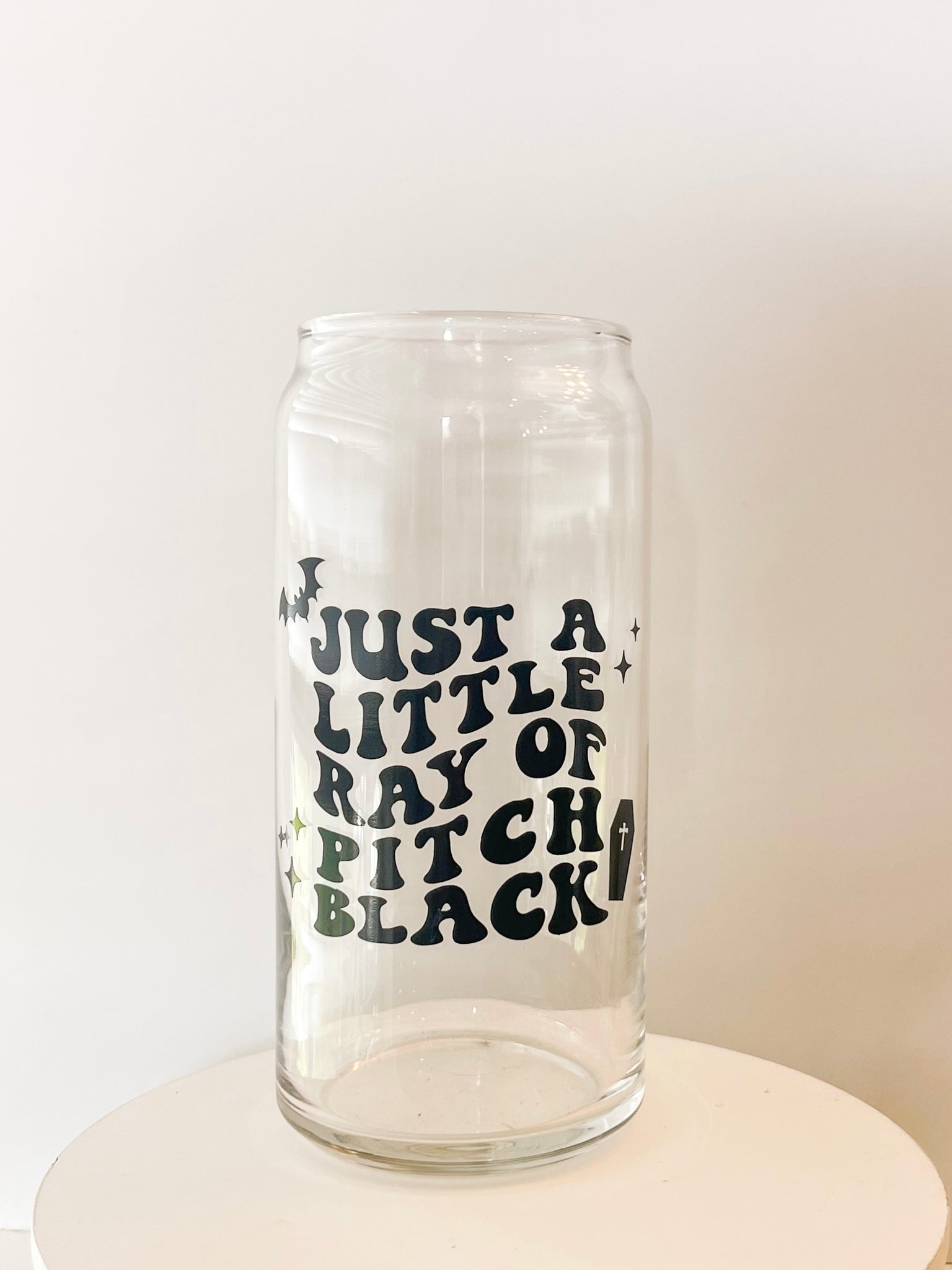 20 oz Ray of Pitch Black Can Glass