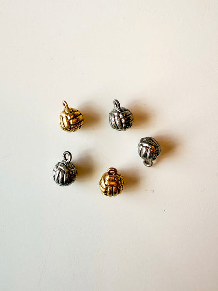 Mini Volleyball Charm - Gold or Silver color