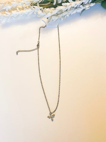 Silver Bee Necklace 17.5-19.5”