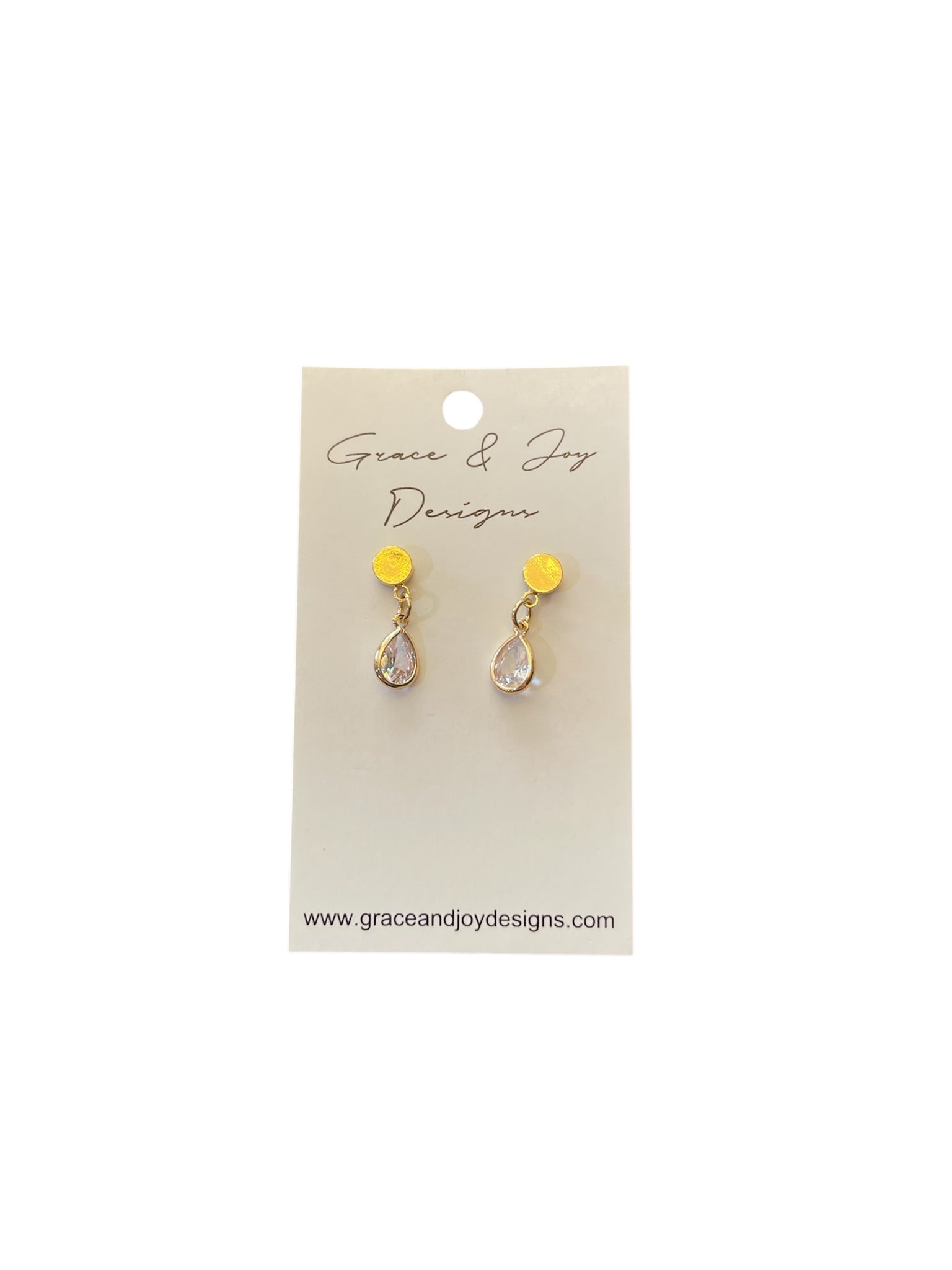 Faux teardrops on stud Earrings