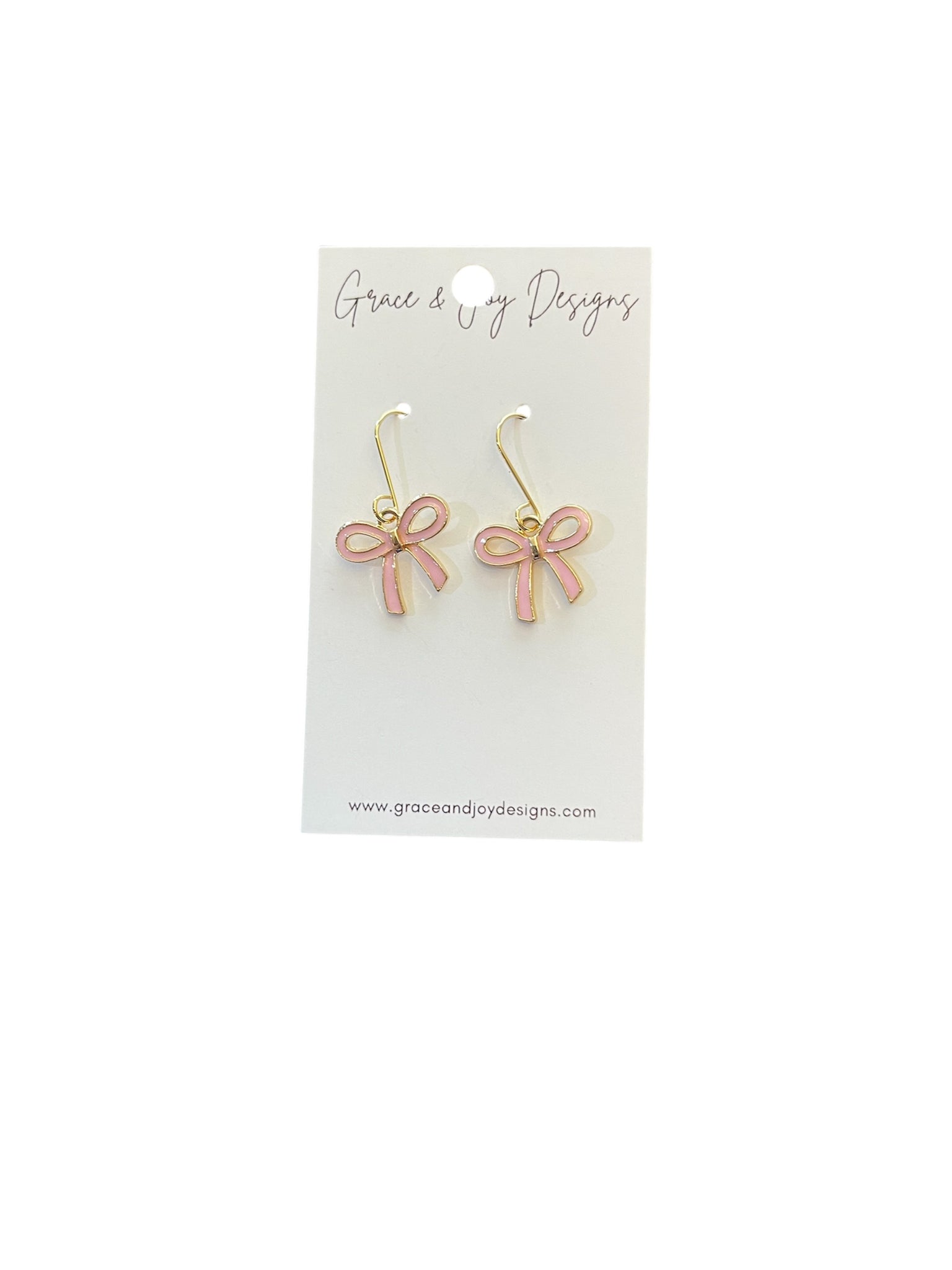Pink Bow Earrings