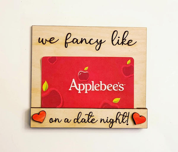 Wood gift card holder