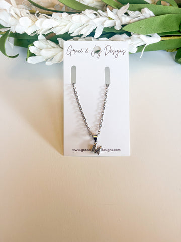 Mini Silver Bubble M Necklace