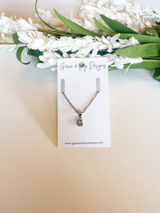 Mini Silver Bubble G Necklace