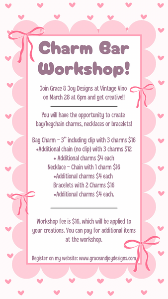 Charm Bar Workshop 3/28 | 6-8pm