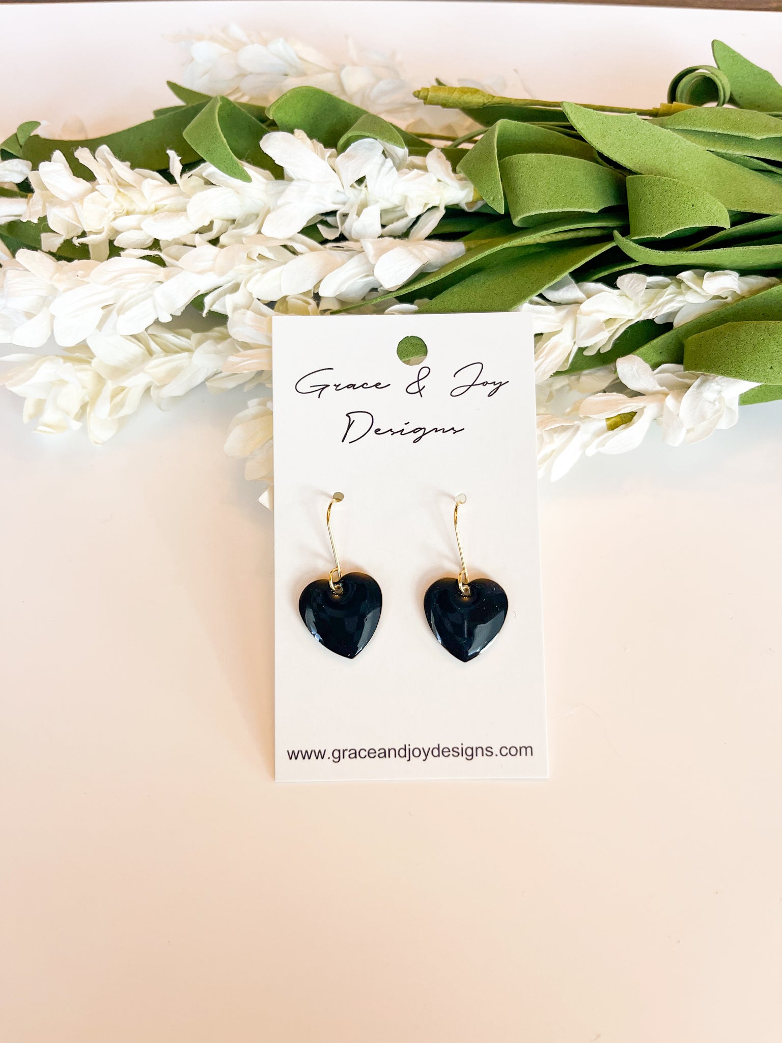 Black Heart Earrings