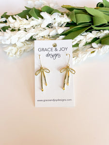 Gold Bow Earrings