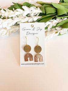 Brushed Gold Earrings