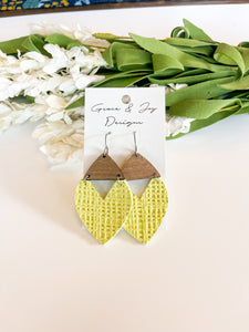 Yellow Swoop Earrings