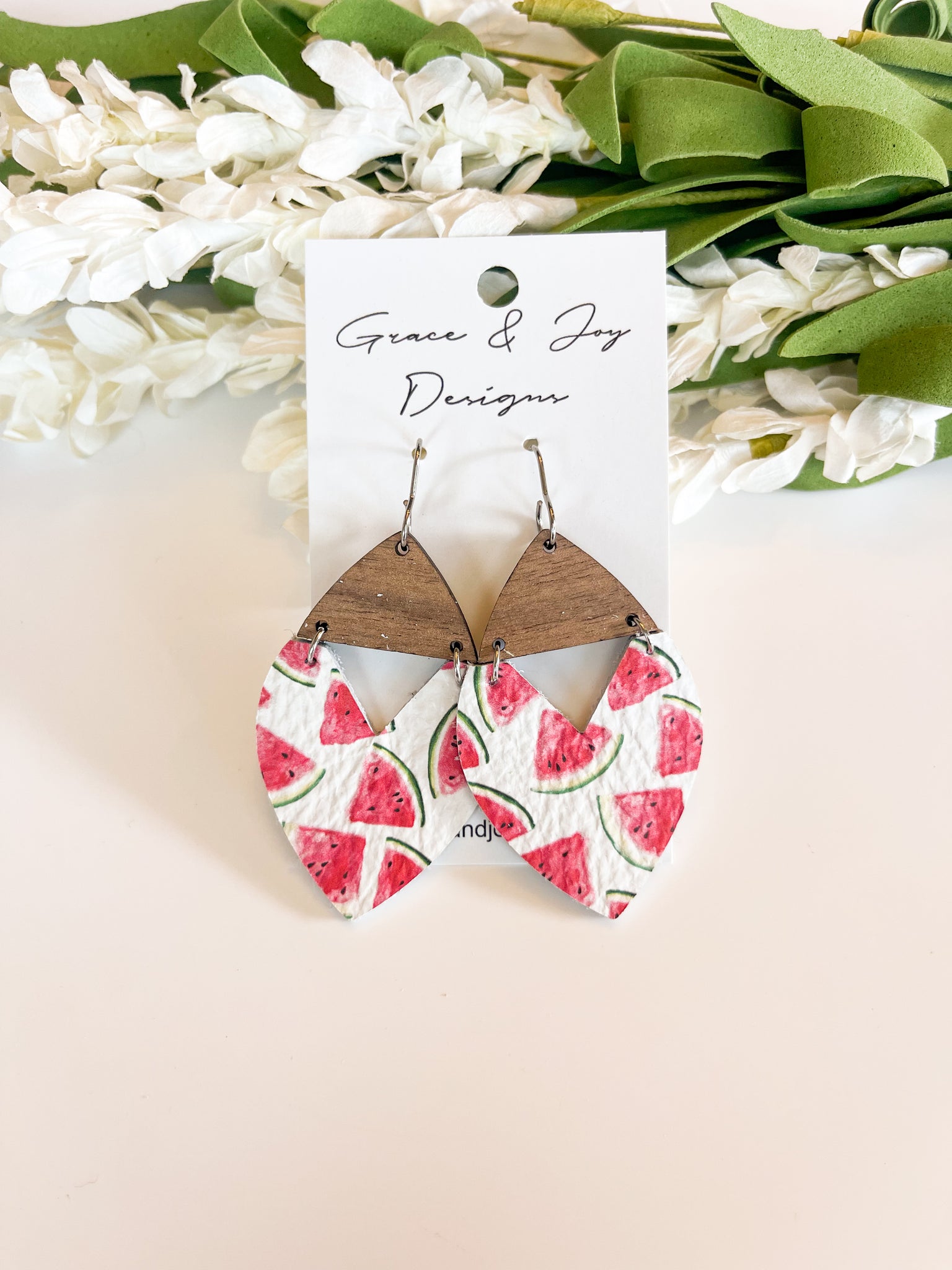 Watermelon Swoop Earrings