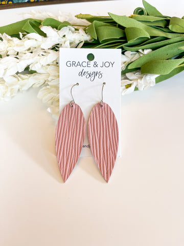 Discounted Pink skinny drop Earrings