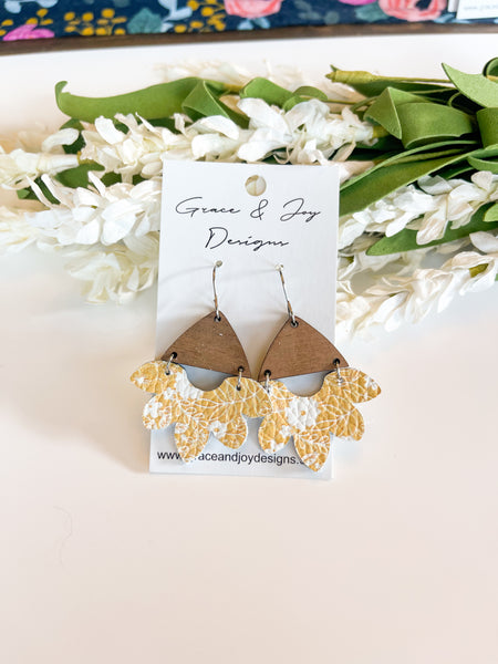 Yellow Floral Lindsey Earrings