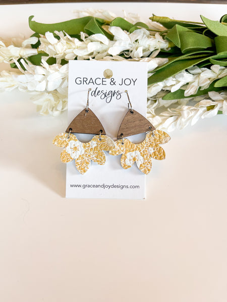 Yellow Floral Lindsey Earrings