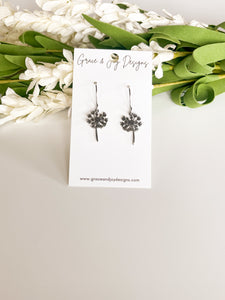 Silver Dandelion Earrings