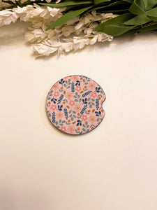 Floral Neoprene Car Coaster