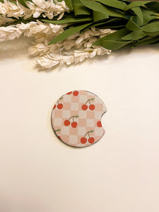 Cherries Neoprene Car Coaster