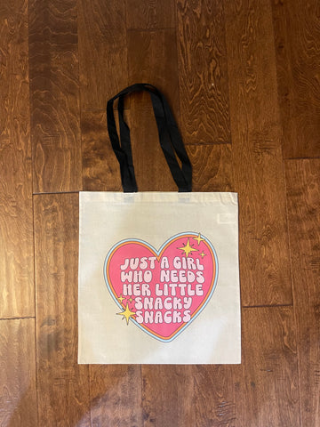 Girl Snacky Snacks Tote Bag