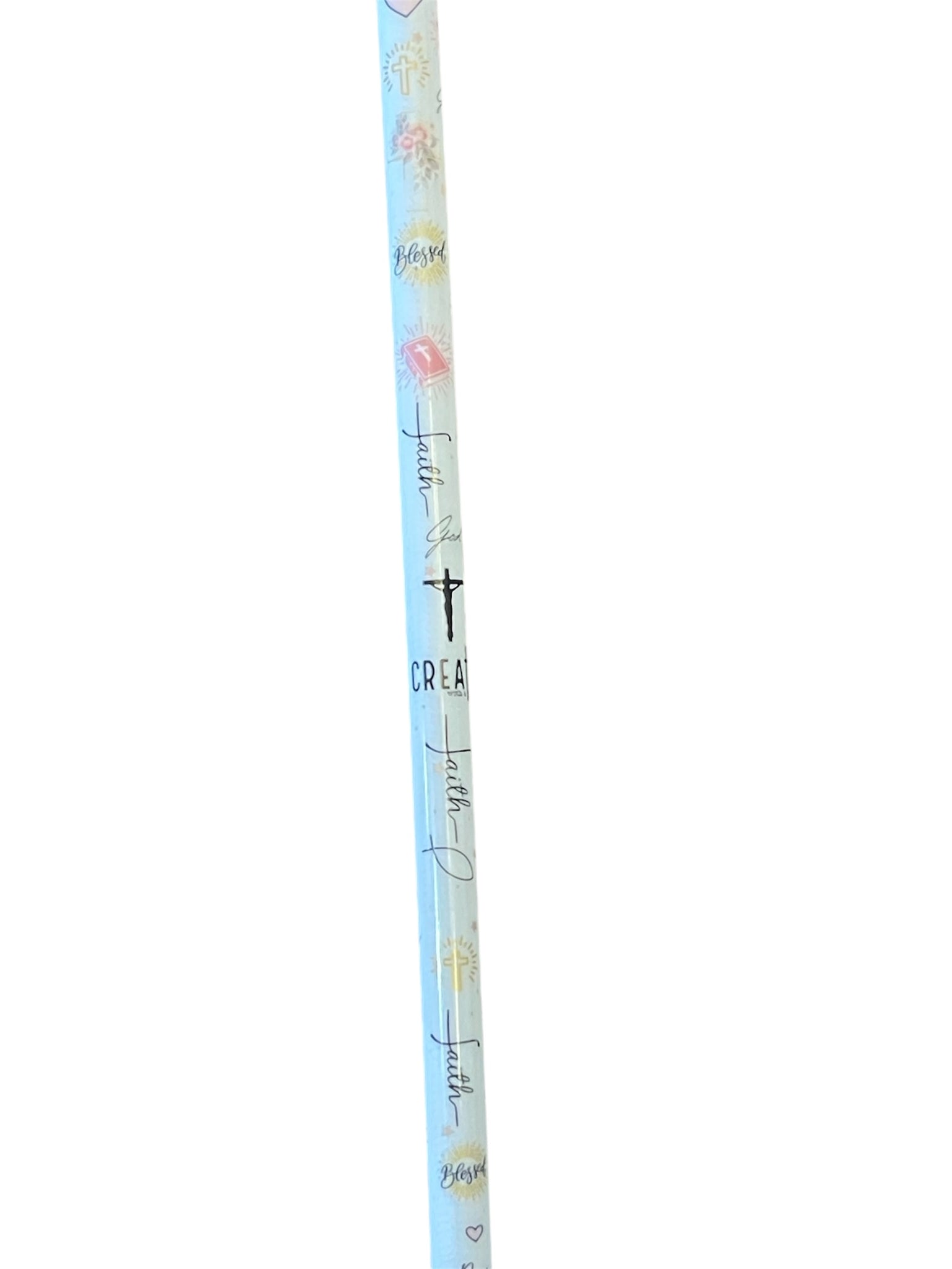Faith Printed Straw