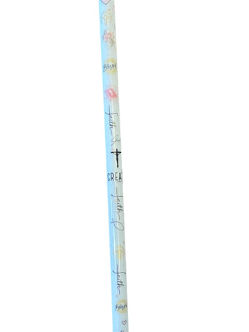 Faith Printed Straw