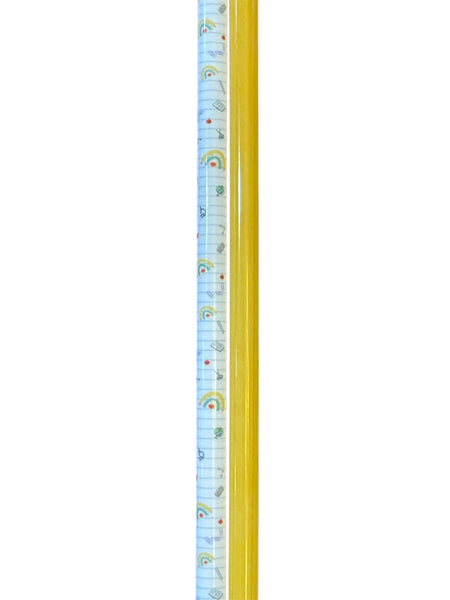 Half & Half Pencil/teacher Printed Straw