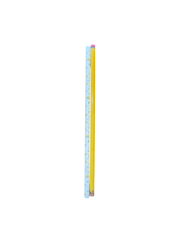 Half & Half Pencil/teacher Printed Straw