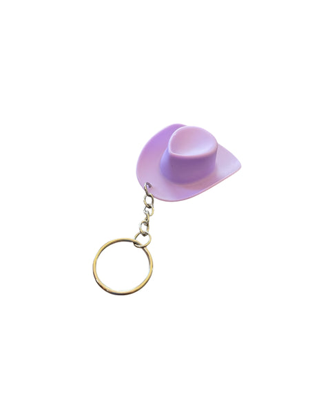 Purple Western Hat Keychain