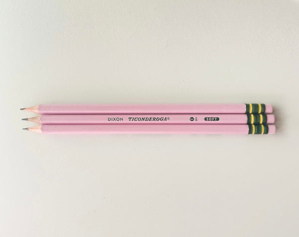 Pastel Pink Laser Engraved Ticonderoga Pencils