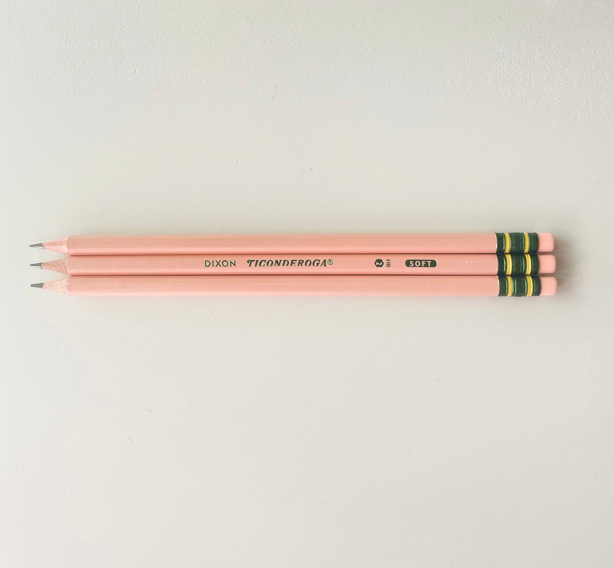 Pastel Peach Laser Engraved Ticonderoga Pencils