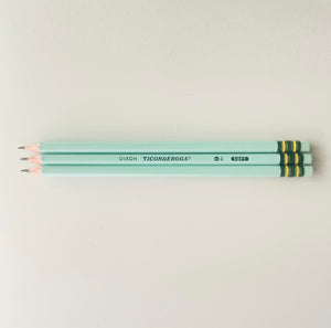 Pastel Mint Laser Engraved Ticonderoga Pencils