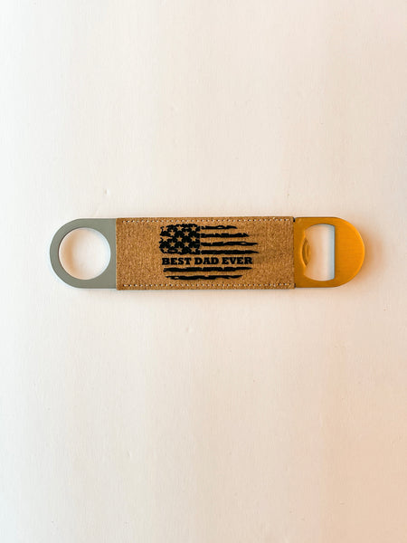 Best Dad Ever Flag Cork Bottle Opener