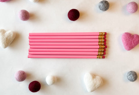 Pink Valentine Pencils