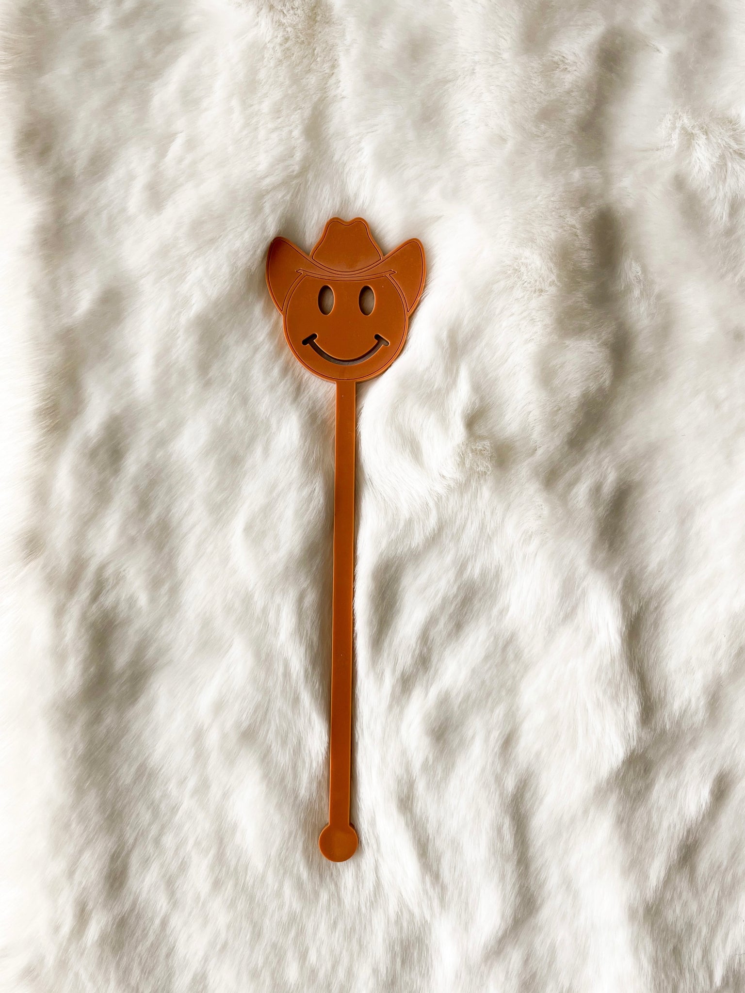 Terracotta Smiley Cowboy Stir Stick