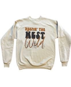 Beige Small keepin’ west wild Sweatshirt
